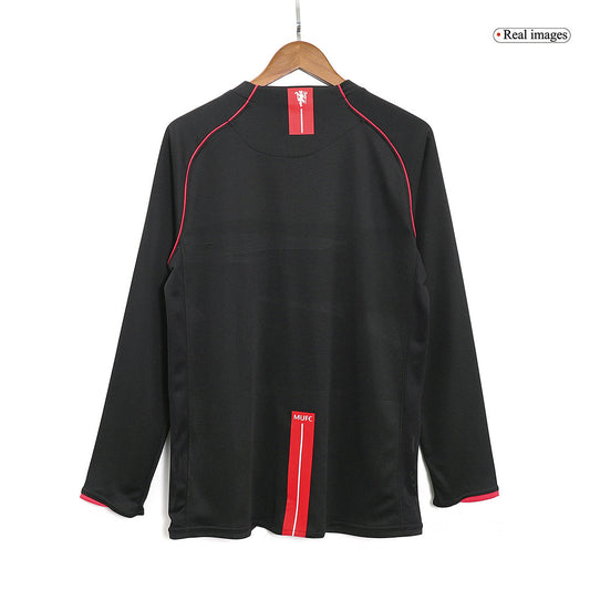 Manchester United Koszulka retro wyjazdowa z długim rękawem 2007/08