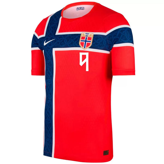 BRAUT HAALAND #9 Norwegia Koszulka Domowa Wersja zawodnicza – Mundial 2026