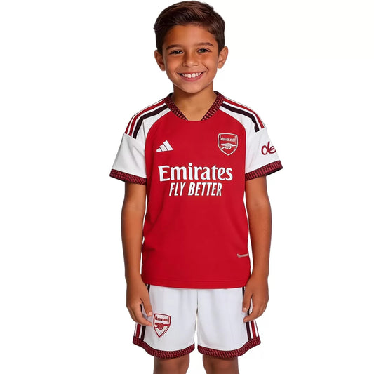 CHAMPIONS #26 Arsenal Dziecięcy Komplet domowy – koszulka + spodenki 2026/27