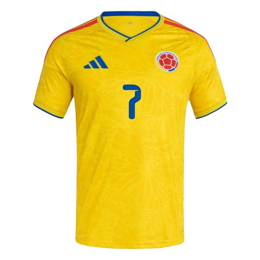 Luis Díaz #7 Kolumbia Koszulka Domowa – Mundial 2026