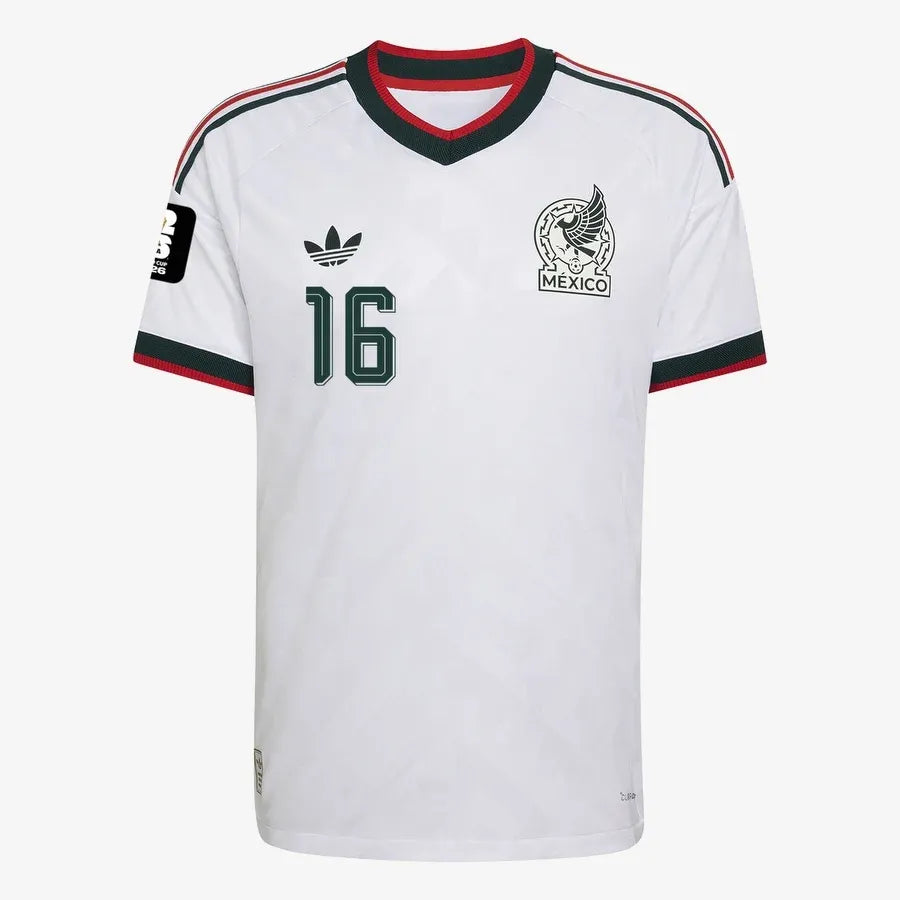 J.Quiñones #16 Meksyk Koszulka Wyjazdowa Wersja zawodnicza – Mundial 2026