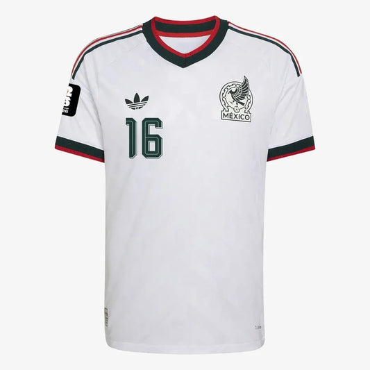 J.Quiñones #16 Meksyk Koszulka Wyjazdowa Wersja zawodnicza – Mundial 2026