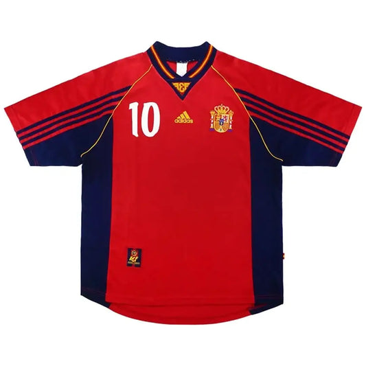 RAÚL #10 Hiszpania Koszulka retro domowa 1998