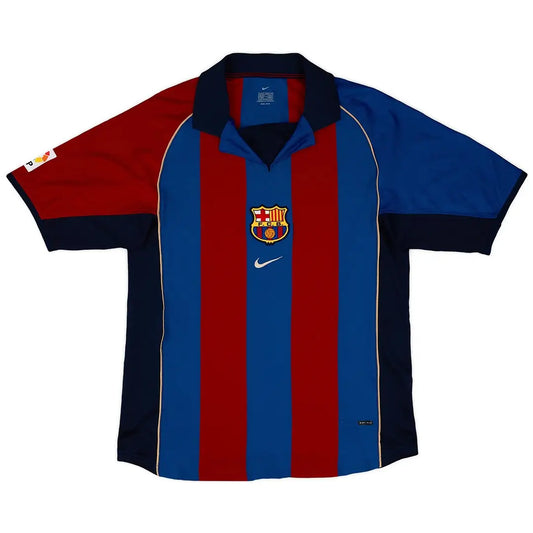 RIVALDO #10 Barcelona Koszulka retro domowa 2001/02