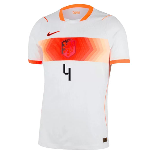 VIRGIL #4 Holandia Koszulka Wyjazdowa Wersja zawodnicza – Mundial 2026