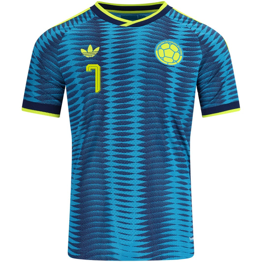 Luis Díaz #7 Kolumbia Koszulka Wyjazdowa Wersja zawodnicza – Mundial 2026
