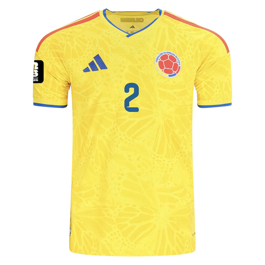 Muñoz #2 Kolumbia Koszulka Domowa Wersja zawodnicza – Mundial 2026