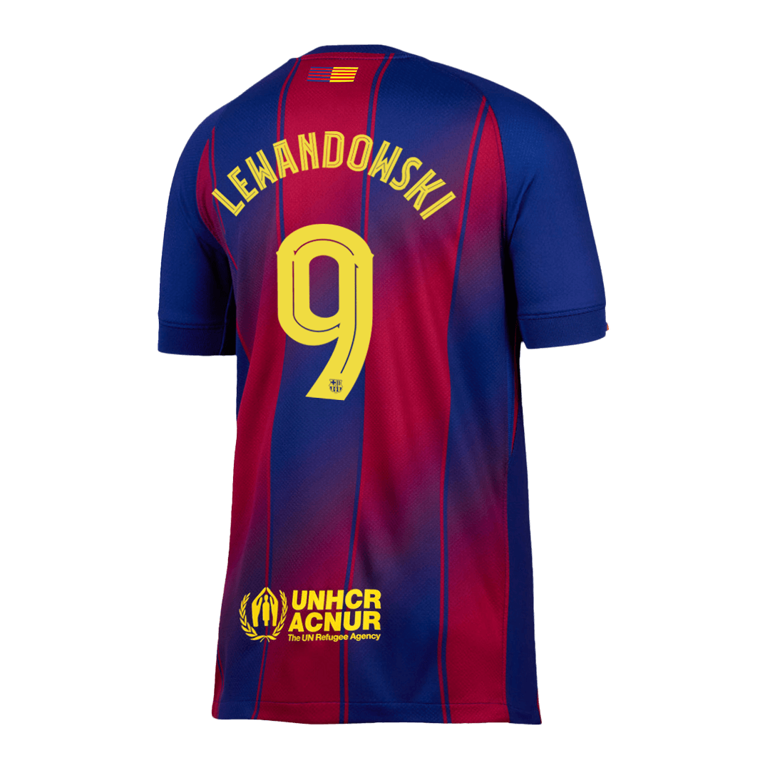 LEWANDOWSKI #9 Barcelona Koszulka domowa 2025/26 – UCL