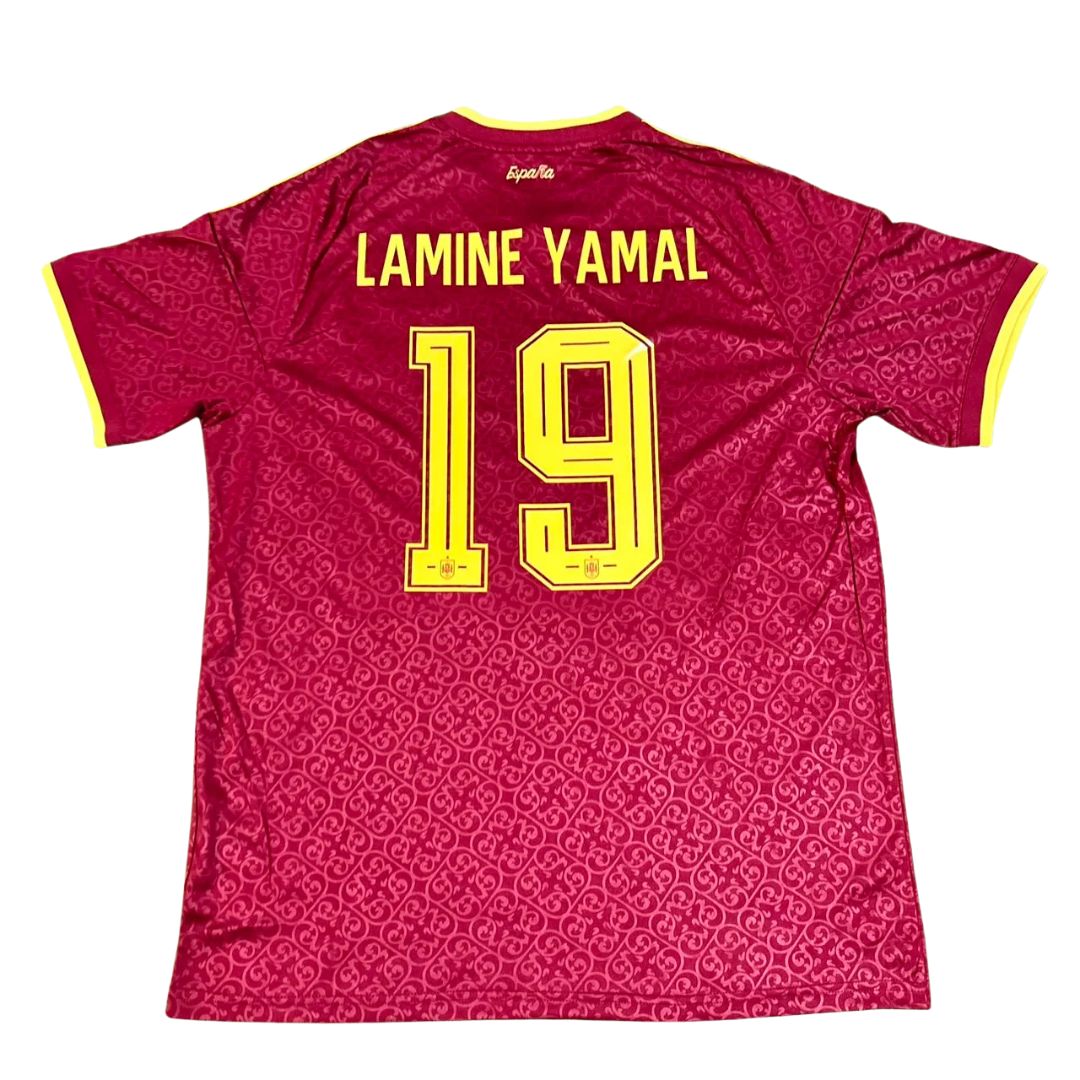 LAMINE YAMAL #19 Hiszpania Koszulka Edycja specjalna Dwie gwiazdki Wersja zawodnicza Czerwona – Mundial 2026