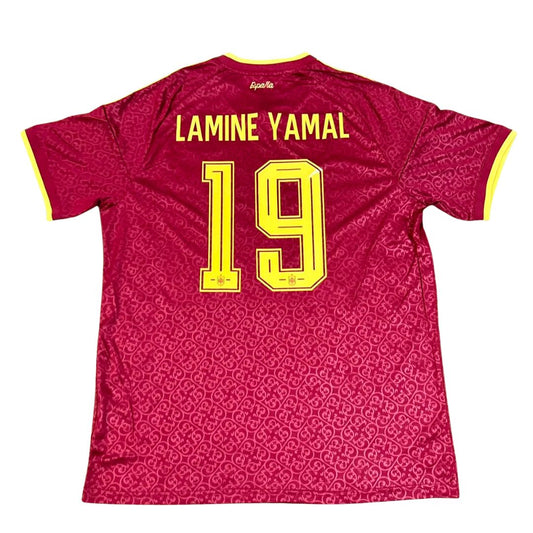 LAMINE YAMAL #19 Hiszpania Koszulka Edycja specjalna Dwie gwiazdki Wersja zawodnicza Czerwona – Mundial 2026