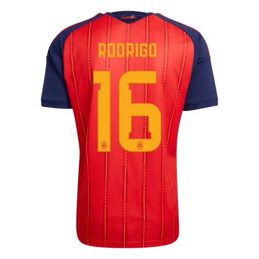 RODRIGO #16 Hiszpania Koszulka Domowa Wersja zawodnicza – Mundial 2026