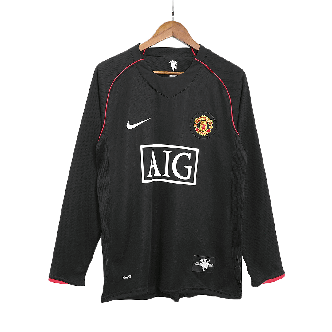 Manchester United Koszulka retro wyjazdowa z długim rękawem 2007/08