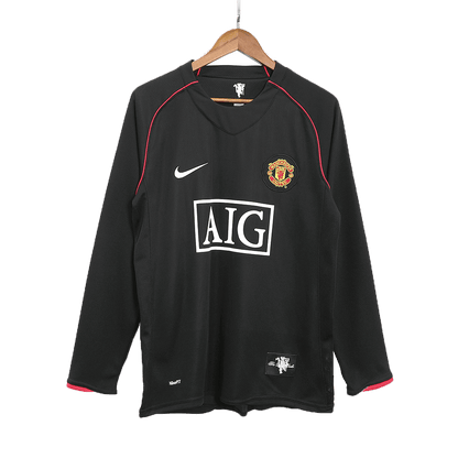 Manchester United Koszulka retro wyjazdowa z długim rękawem 2007/08
