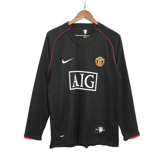 Manchester United Koszulka retro wyjazdowa z długim rękawem 2007/08