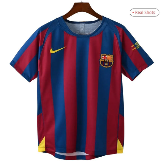 Barcelona Koszulka retro domowa UCL 2005/06