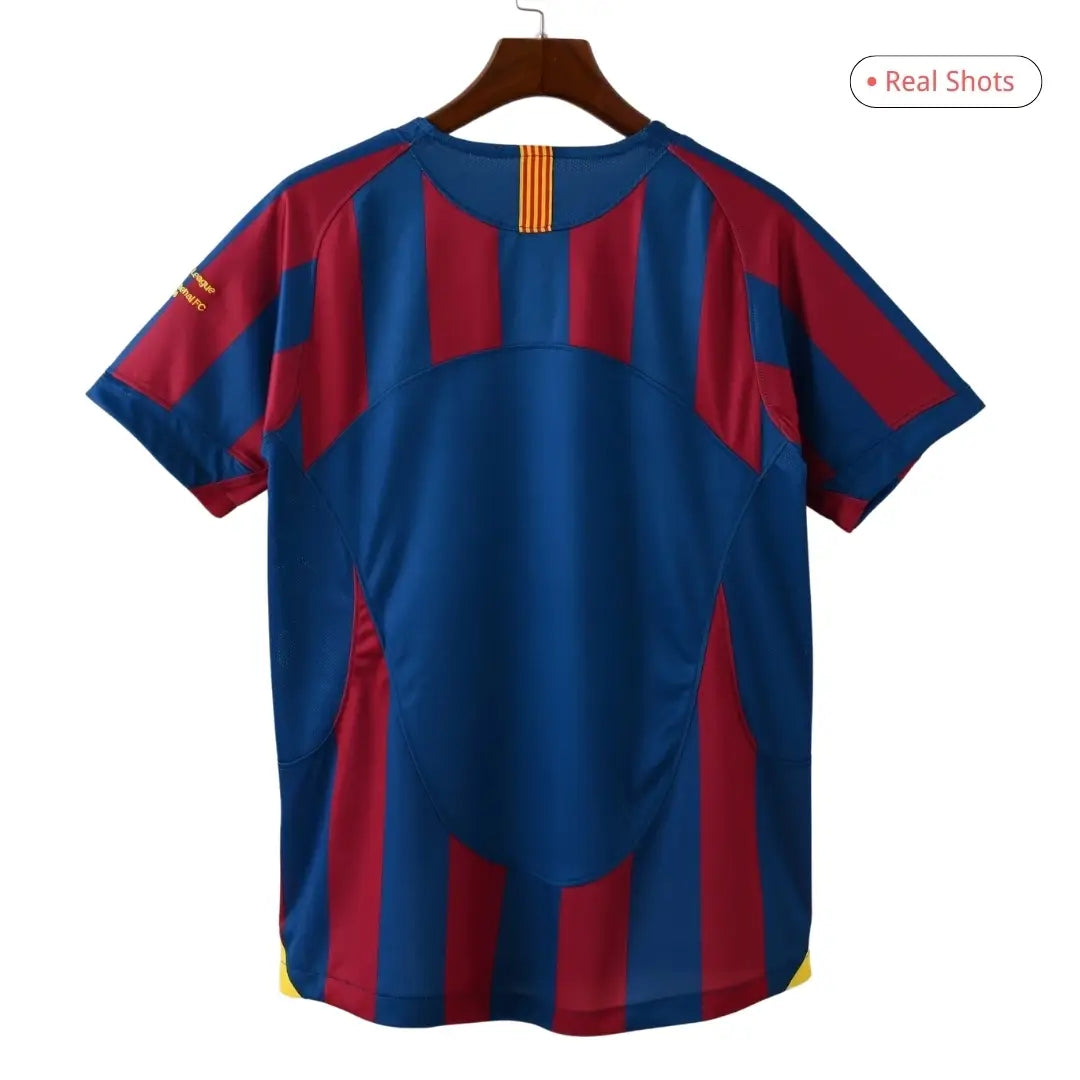 Barcelona Ronaldinho #10 Barcelona Koszulka retro domowa UCL Final 2005/06