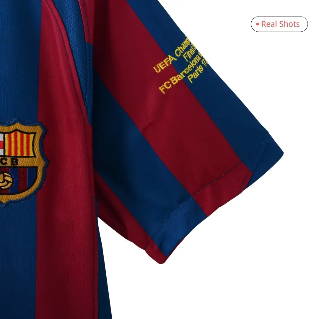 Barcelona Ronaldinho #10 Barcelona Koszulka retro domowa UCL Final 2005/06