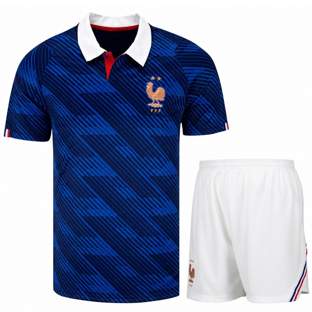 Francja Zestaw – Koszulka + Spodenki Domowa Bez logo – Mundial 2026