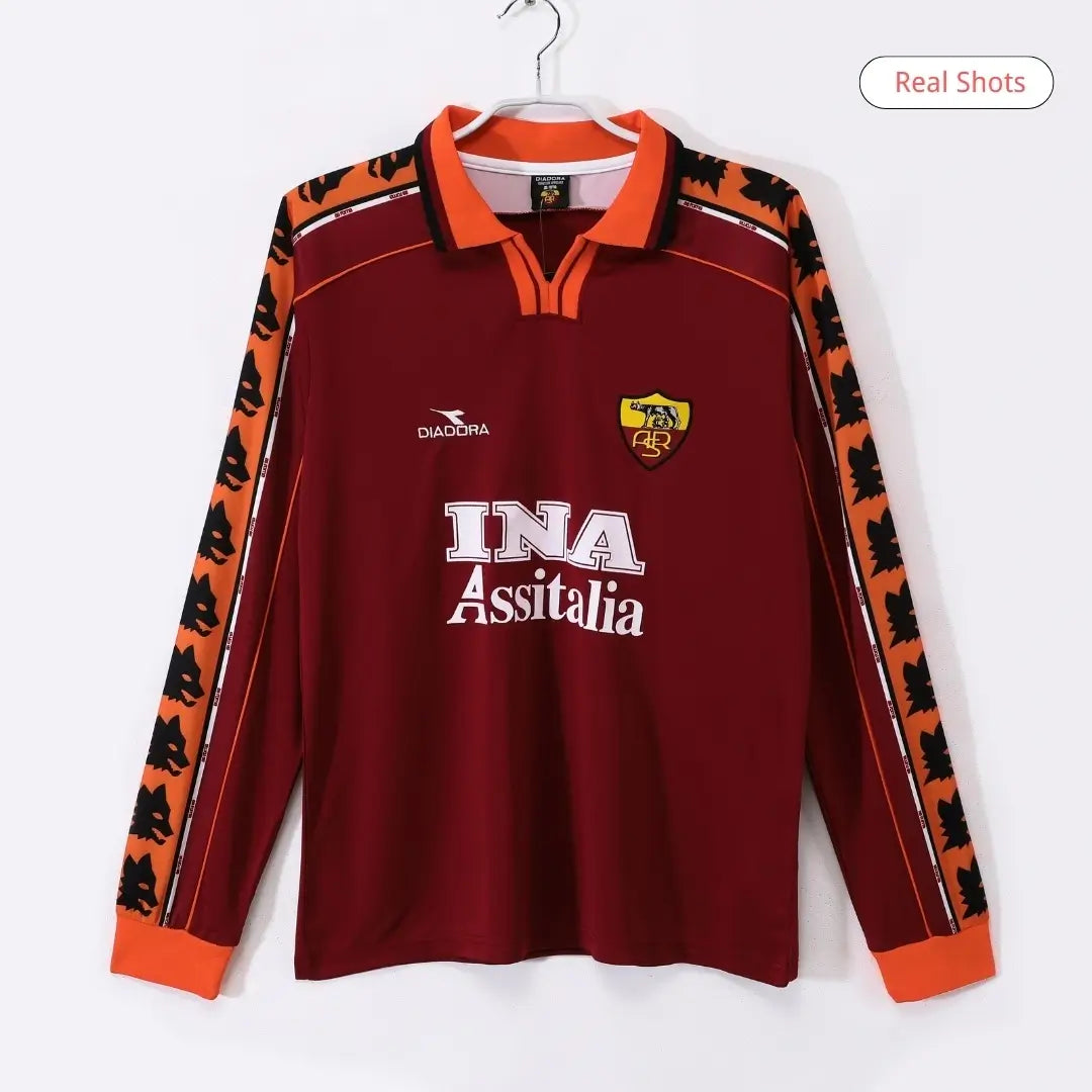 Roma Koszulka retro domowa z długim rękawem 1998/99