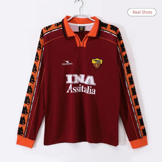 Roma Koszulka retro domowa z długim rękawem 1998/99