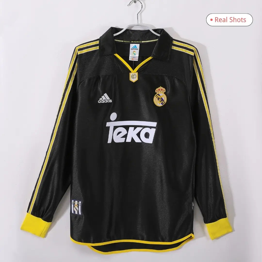 Real Madrid Koszulka retro wyjazdowa z długim rękawem 1999/00