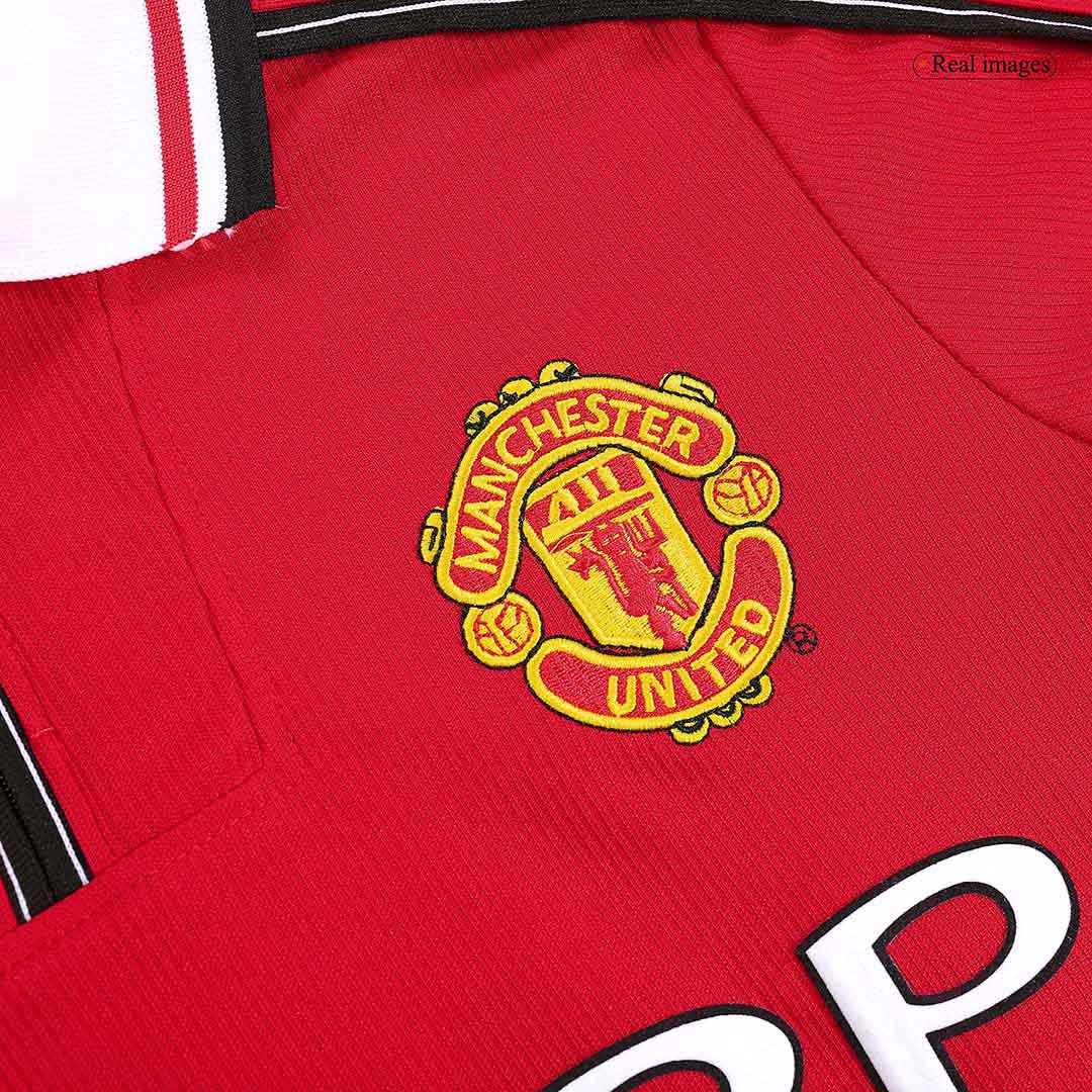 Beckham #7 Manchester United Koszulka retro domowa z długim rękawem 1998/99
