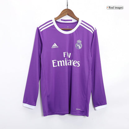 Real Madrid Koszulka retro wyjazdowa z długim rękawem 2016/17