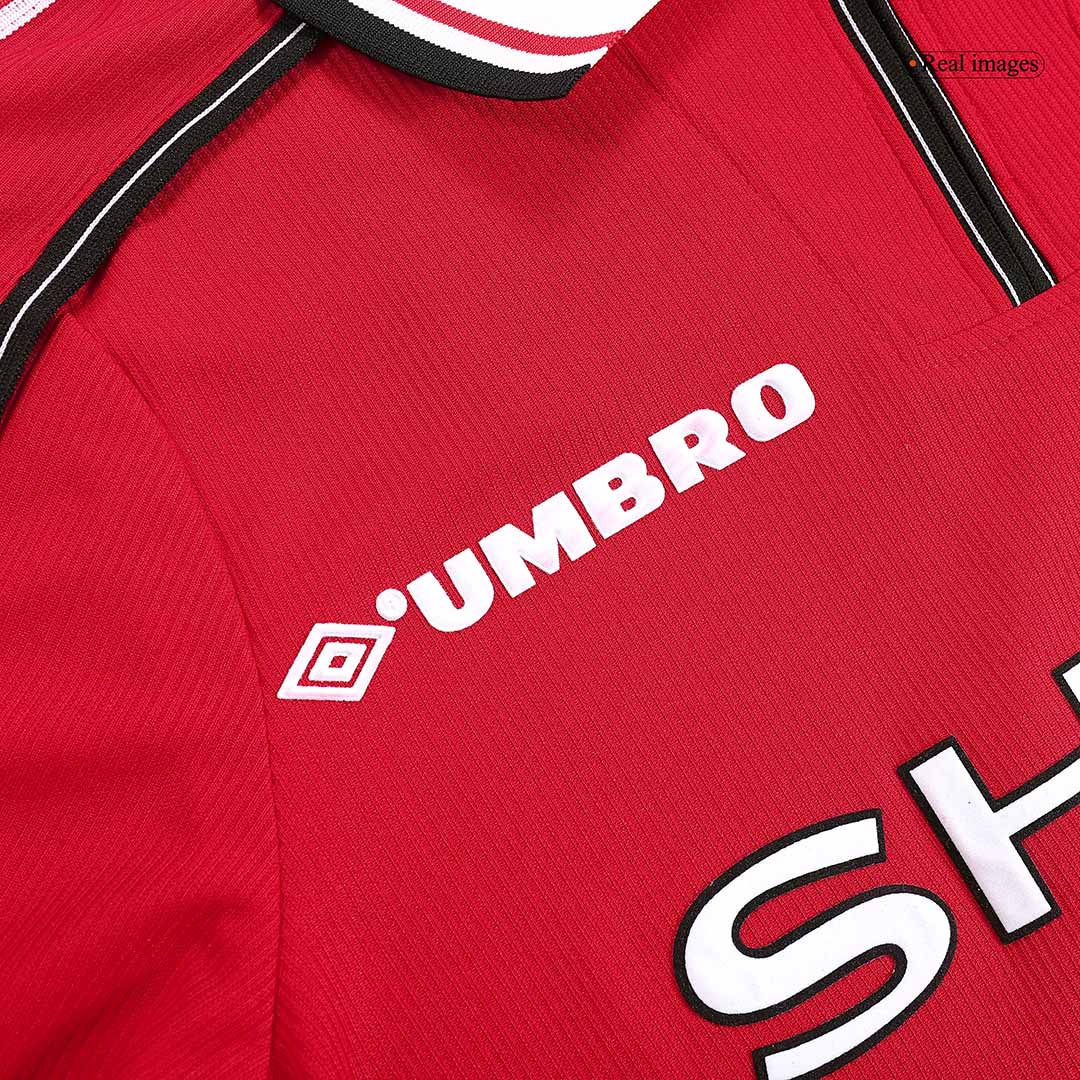 Beckham #7 Manchester United Koszulka retro domowa z długim rękawem 1998/99