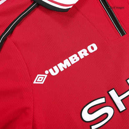 Beckham #7 Manchester United Koszulka retro domowa z długim rękawem 1998/99