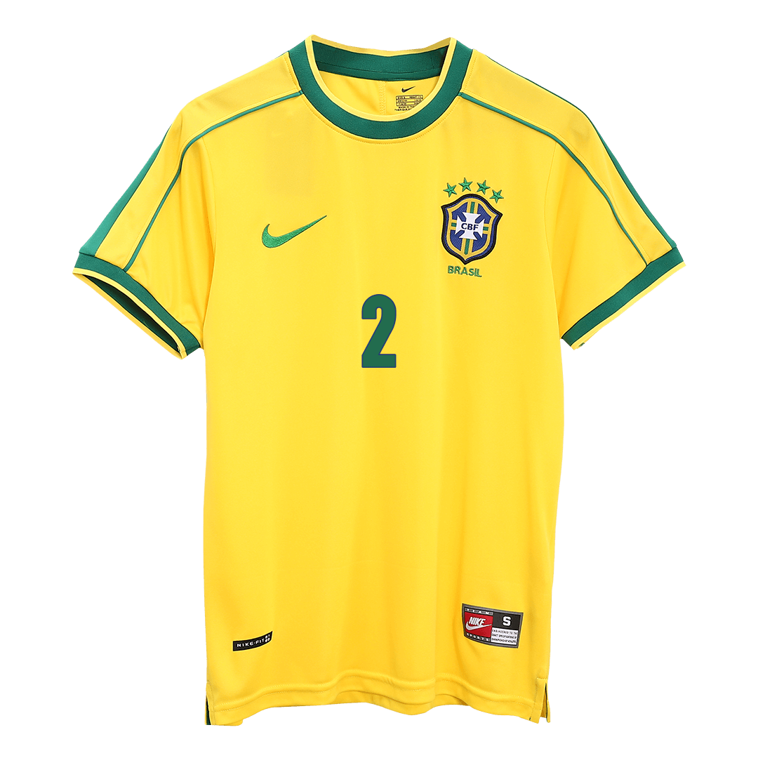 CAFU #2 Brazylia Koszulka retro domowa World Cup 1998