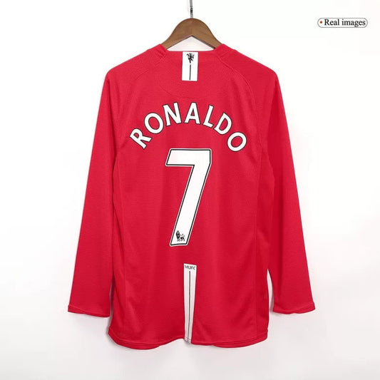 RONALDO #7 Manchester United Koszulka retro domowa z długim rękawem 2007/08