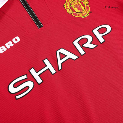Manchester United Koszulka retro domowa z długim rękawem 1998/99