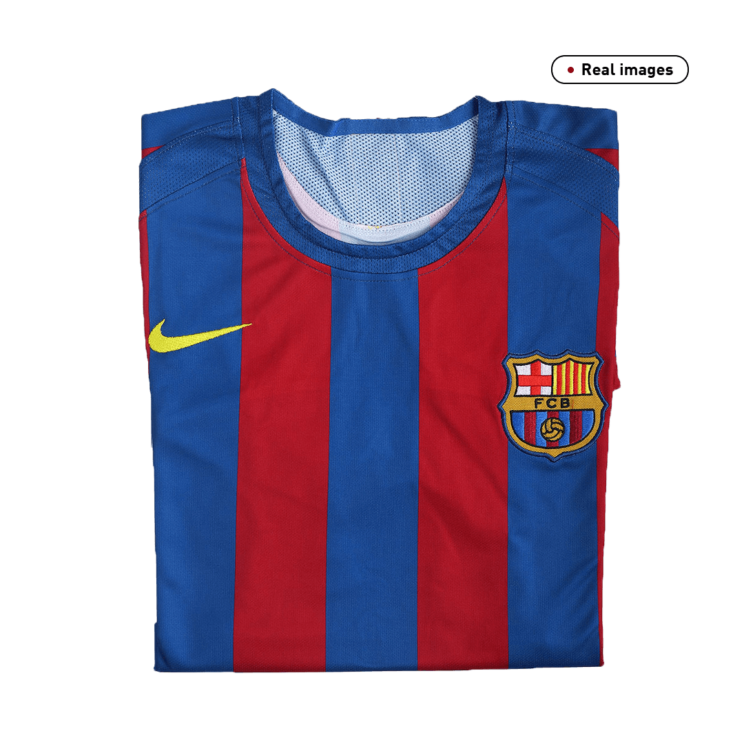 Barcelona Ronaldinho #10 Barcelona Koszulka retro domowa UCL Final 2005/06
