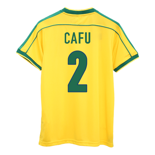 CAFU #2 Brazylia Koszulka retro domowa World Cup 1998