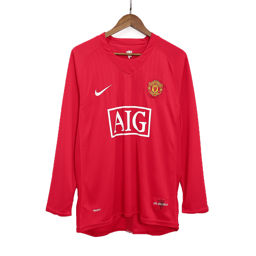 RONALDO #7 Manchester United Koszulka retro domowa z długim rękawem 2007/08