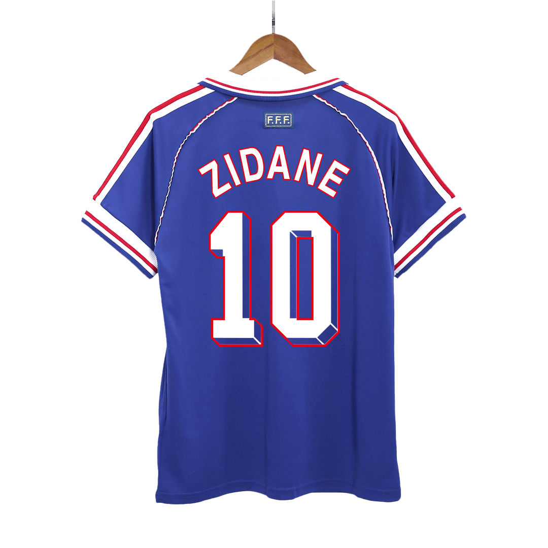 ZIDANE #10 Francja Koszulka retro domowa 1998