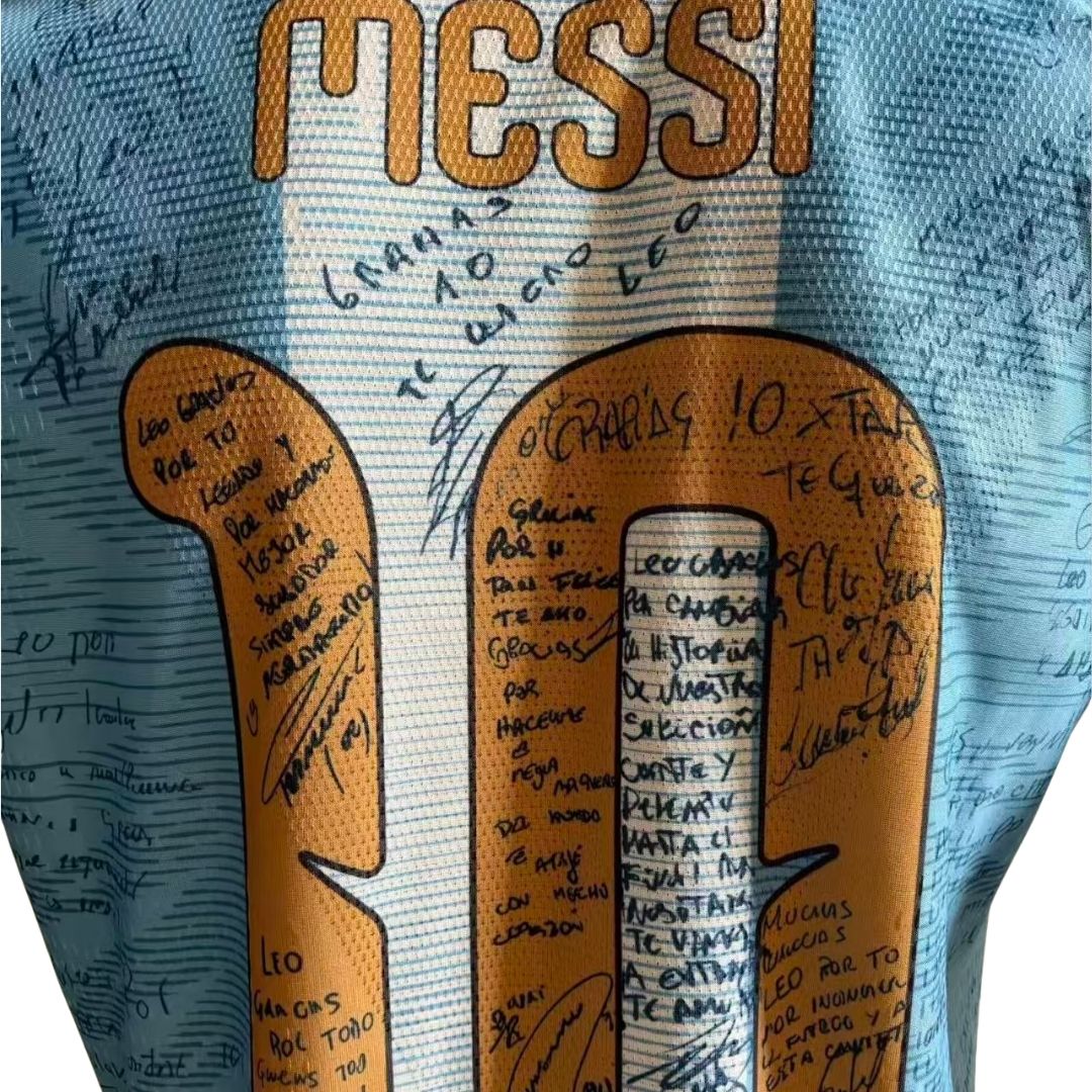 Von MESSI signiertes Argentinien #10 X MESSI Trikot Spielerversion Blau 2026