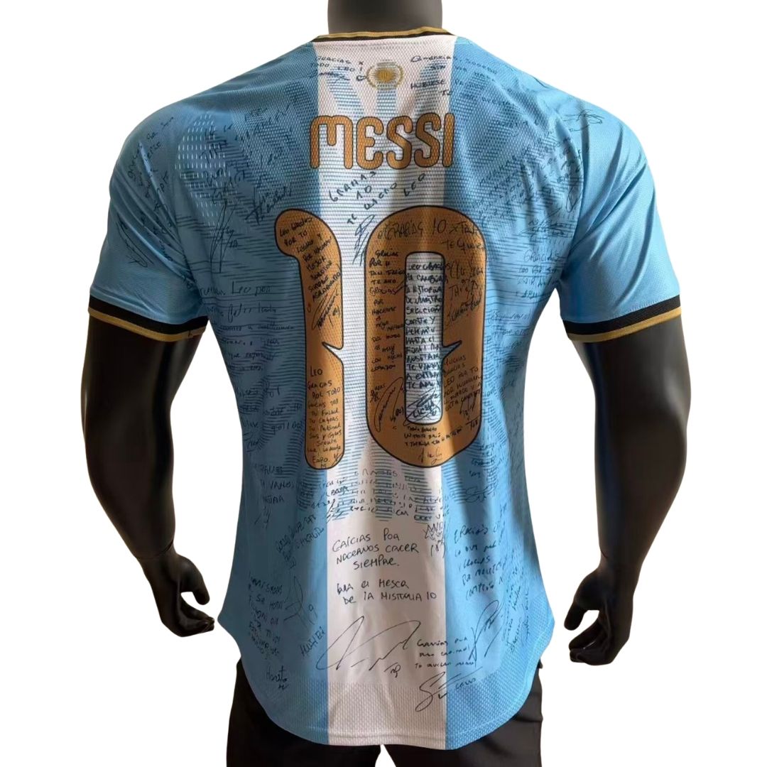 Von MESSI signiertes Argentinien #10 X MESSI Trikot Spielerversion Blau 2026