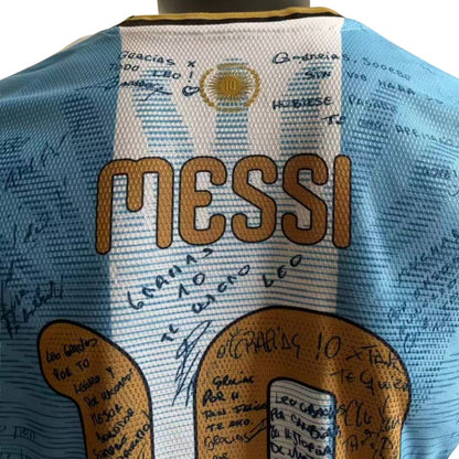 Von MESSI signiertes Argentinien #10 X MESSI Trikot Spielerversion Blau 2026