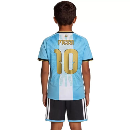 Messi #10 Argentyna x Messi Dziecięcy Komplet domowy – koszulka + spodenki 2026