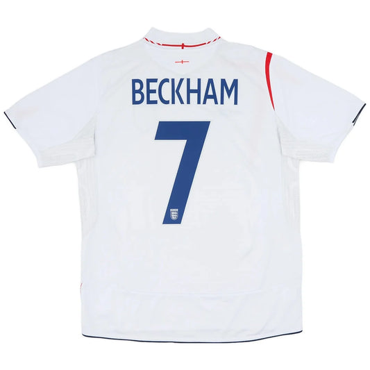 BECKHAM #7 Anglia Koszulka retro domowa 2006