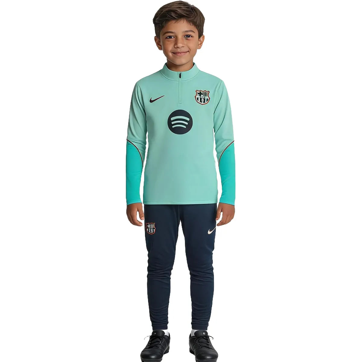 Barcelona Dres dziecięcy z zamkiem 1/4 Zielony 2026/27