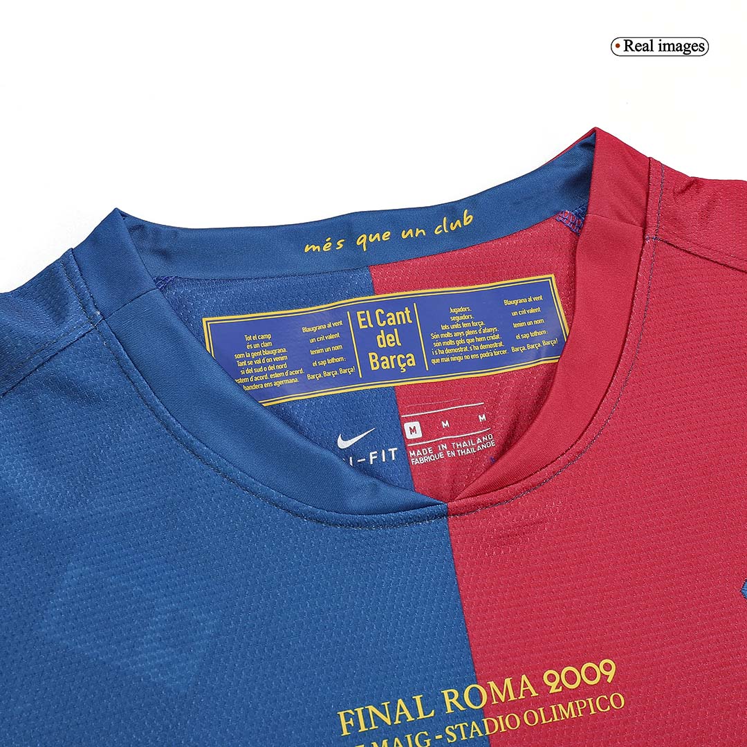 Barcelona Koszulka retro domowa z długim rękawem UCL Final 2008/09