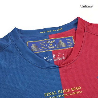 Barcelona Koszulka retro domowa z długim rękawem UCL Final 2008/09