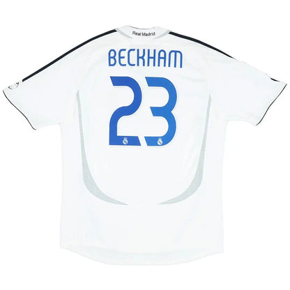 Beckham #23 Real Madrid Koszulka retro domowa 2006/07