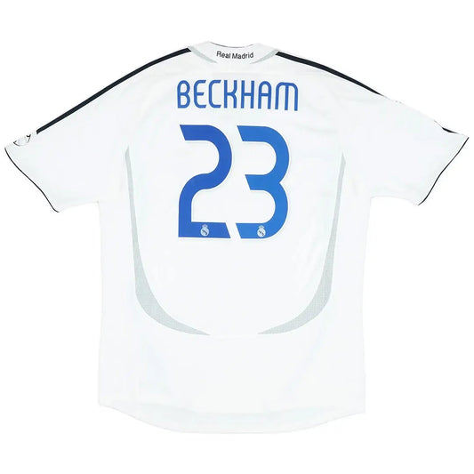 Beckham #23 Real Madrid Koszulka retro domowa 2006/07