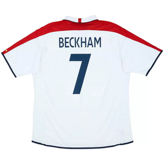 BECKHAM #7 Anglia Koszulka retro domowa 2004