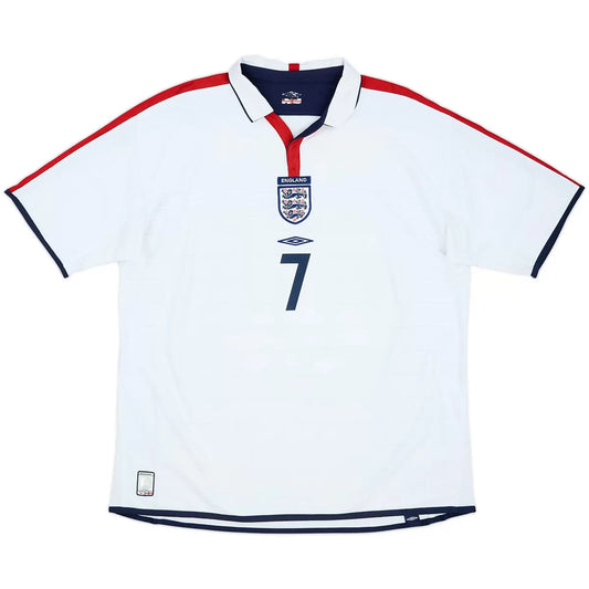 BECKHAM #7 Anglia Koszulka retro domowa 2004