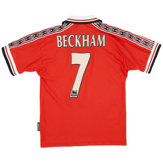 Beckham #7 Manchester United Koszulka retro domowa 1998/99