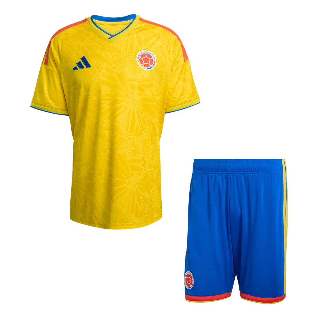 Kolumbia Zestaw – Koszulka + Spodenki Domowa – Mundial 2026